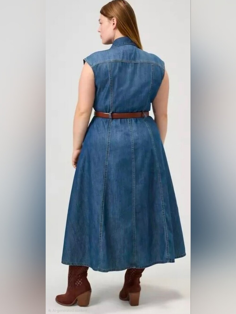 Torrid Sleeveless Trucker Blue Denim Button-Front Maxi Dress  Size Large NWOT - Picture 11 of 11